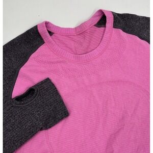 Lululemon Women's S Pink Long Sleeve Polyester‎ Athletic Shirt